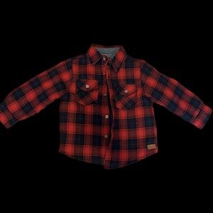 7 for all Mankind Toddler Red plaid lumberjack jacket